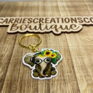 Elephant Key Holder - Gold